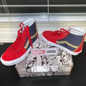 Limited edition  Vans X Marvel Captain America Sk8-Hi size men 4.5 / women 6